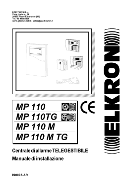 Manuale tecnico centrale MP110