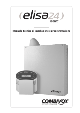 Istruzioni Centrale ELISA 24 GSM