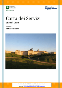 Scarica qui la Carta dei Servizi della Casa di Cura
