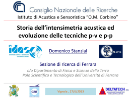 Storia dell`intensimetria acustica
