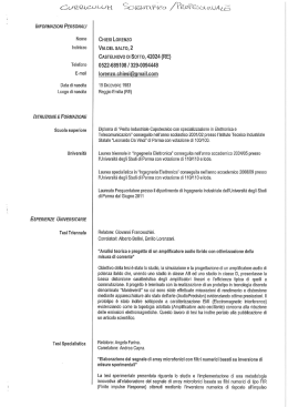 CV - Università degli Studi di Parma