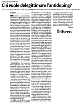 Chi vuole delegittimare l`antidoping?