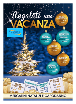 MERCATINI NATALIZI E CAPODANNO