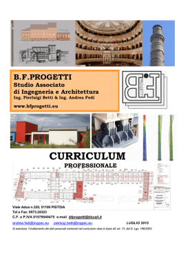 Curriculum Scaricate il nostro CV dettagliato in PDF