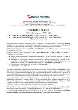Obbligazioni Subordinate Lower Tier II a Tasso
