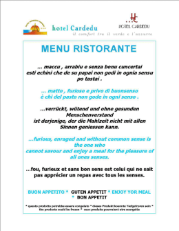 MENU RISTORANTE \