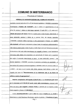 Aggiudicazione Provvisoria