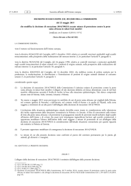 DECISIONE DI ESECUZIONE (UE) 2015/ 820 DELLA COMMISSIONE