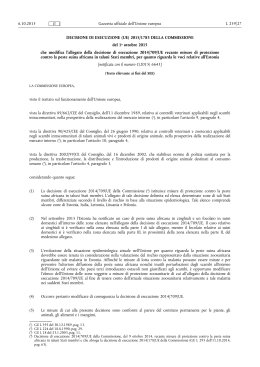 DECISIONE DI ESECUZIONE (UE) 2015/ 1783 DELLA