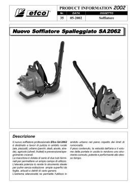 Nuovo Soffiatore Spalleggiato SA2062