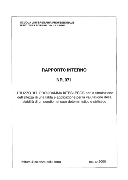 Applicazione del codice BITESI-PROB per la valutazione della