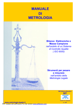 Manuale di metrologia - Dipartimento di Meccanica