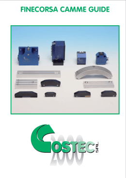 Scarica subito il Catalogo Finecorsa, Camme e Guide