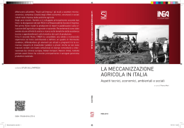 LA MECCANIZZAZIONE AGRICOLA IN ITALIA - INEA