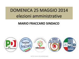 il programma di mario fraccaro sindaco