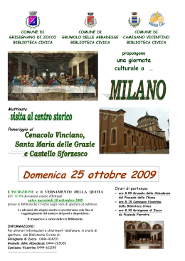locandina Milano - Comune di Camisano Vicentino