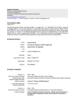 Curriculum - Comune di Biassono
