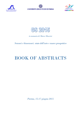 BOOK OF ABSTRACTS - GS2015 - Università degli Studi di Parma