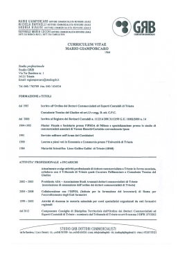 cv Giamporcaro - Azienda per i Servizi Sanitari n.1 Triestina