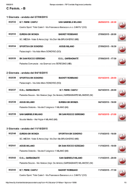 Calendario Serie C Girone B