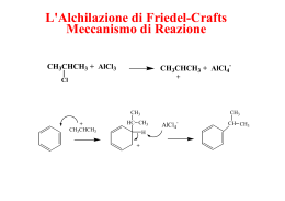 L`Alchilazione di Friedel-Crafts Meccanismo di Reazione CH3