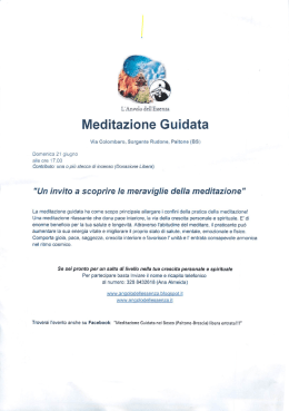 Volantino Meditazione Guidata