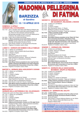 scarica il programma - Logo Madonna Fatima Barzizza