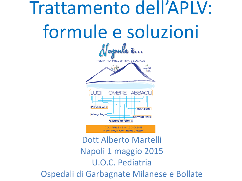 dieta di eliminazione aplv