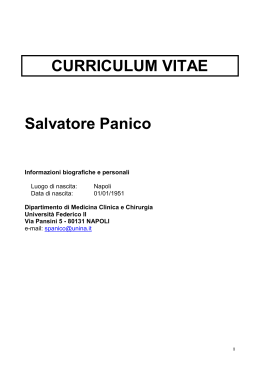 curriculum vitae - Clinica Mediterranea