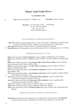 Curriculum vitae Giglio Bravo Miguel Angel