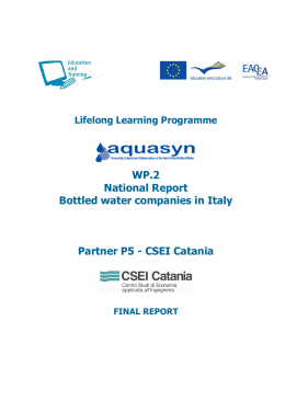 WP.2 National Report Bottled water companies in