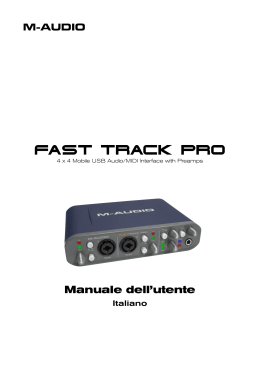 Manuale dell`utente di Fast Track Pro - M