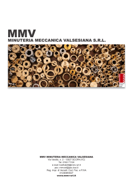 Brochure - MMV Minuteria Meccanica Valsesiana