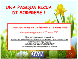 valide dal 16 febbraio al 16 marzo 2015