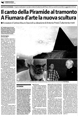 Il canto della Piramide al tramonto. A Fiumara d`arte la