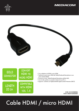 Cable HDMI / micro HDMI