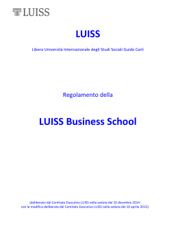 Regolamento LUISS Business School