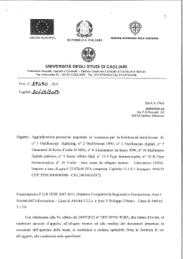 Contratti - Amministrazione aperta - Università degli studi di Cagliari.