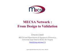MECSA Network : From Design to Validation