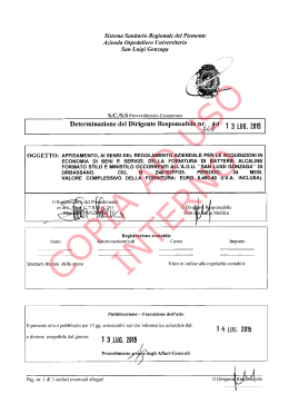 Determinazione del Dirigente Responsabile nr - al