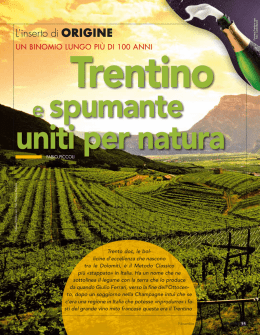 Trentino e spumante uniti per natura