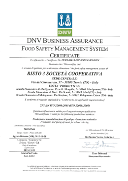 UNI EN ISO 22000