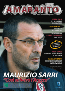 Maurizio Sarri - Amaranto Magazine