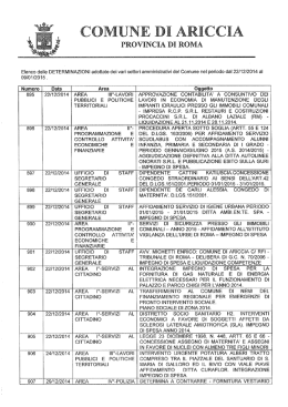 VINCTA 1 A - Comune di Ariccia