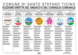 Liste dei candidati per l`elezione diretta alla carica di sindaco e di n