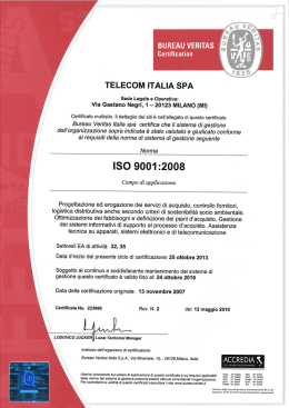 Scarica e visualizza la certificazione ISO 9001 (file