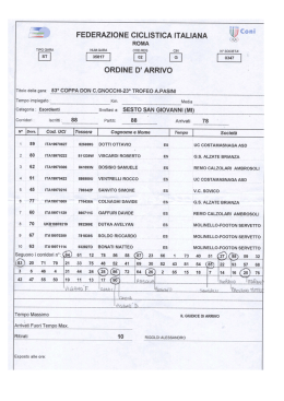 scarica gli ordini d`arrivo ufficiali