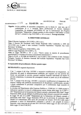 ` Atti 405/2013 all. PMA/dd - Ospedale San Carlo Borromeo