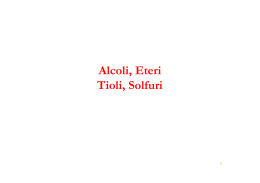 Alcoli, Eteri Tioli, Solfuri