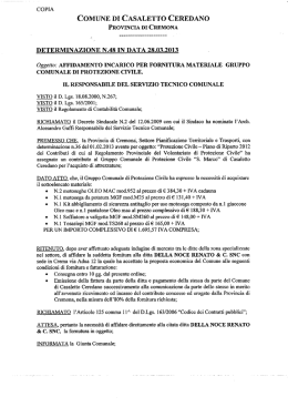 COMUNE DI CASALETTO CEREDANO PROVINCIA DI CREMONA